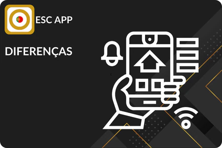 Comparação entre versão móvel no navegador e aplicativo ESC nativo com acesso rápido, notificações push, melhor desempenho e atualizações automáticas para apostas e cassino ao vivo