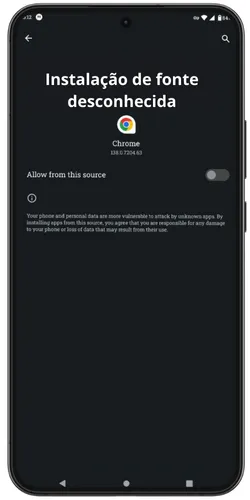 Ative fontes desconhecidas nas configurações do Android para instalar o ESC Online APP APK e desfrute de apostas esportivas, cassino ao vivo e depósito mínimo de 10€ no ESC Online APP Portugal