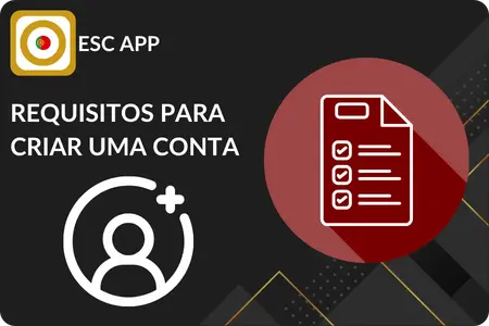 Requisitos para criar conta na ESC com ícone de checklist
